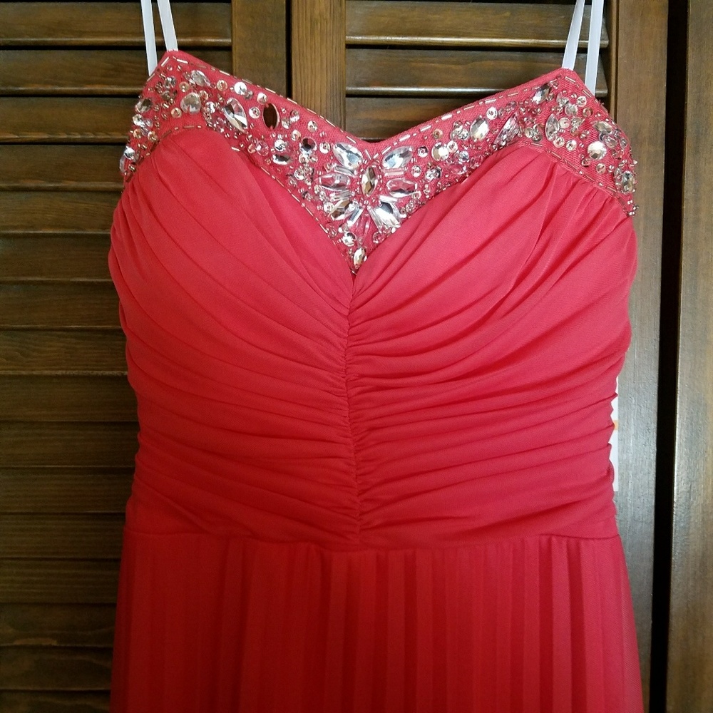 NET Pink, Strapless Prom Dress - Picture 2 of 2